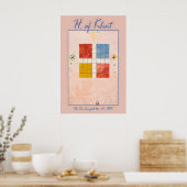 Hilma Af Klint Pastel Pink Abstract Art Print ポスター (キッチン)