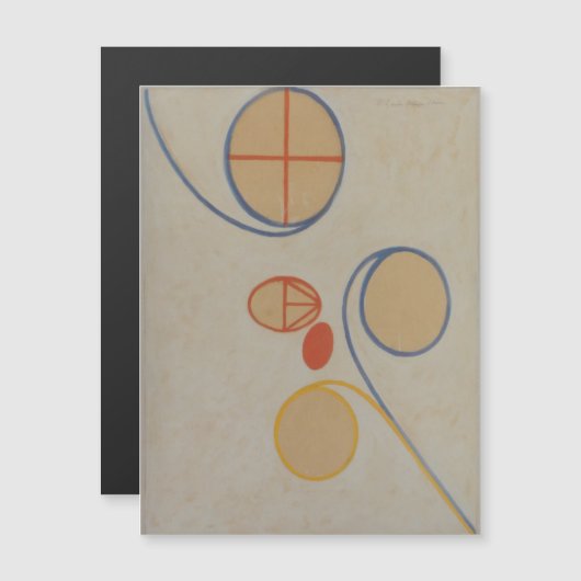 Hilma Af Klint, Seven Point Star No2,抽象芸術・アート マグネット招待状 (正面/裏面)