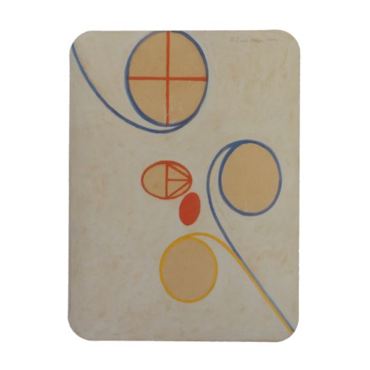Hilma Af Klint, Seven Point Star No2,抽象芸術・アート マグネット (縦)