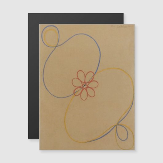 Hilma Af Klint, Seven Point Star No5,抽象芸術・アート マグネット招待状 (正面/裏面)