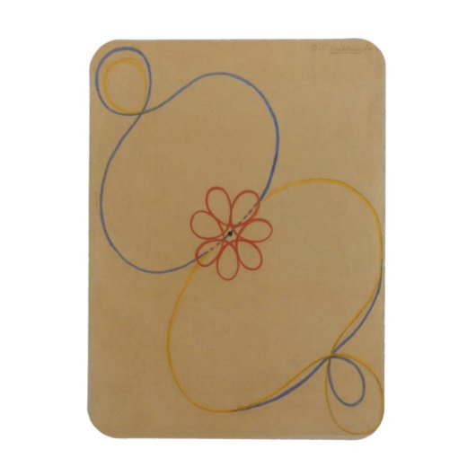 Hilma Af Klint, Seven Point Star No5,抽象芸術・アート マグネット (縦)