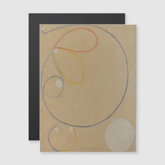 Hilma Af Klint, Seven Point Star No7,抽象芸術・アート マグネット招待状 (正面/裏面)