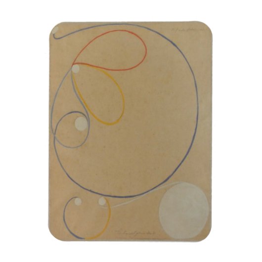Hilma Af Klint, Seven Point Star No7,抽象芸術・アート マグネット (縦)