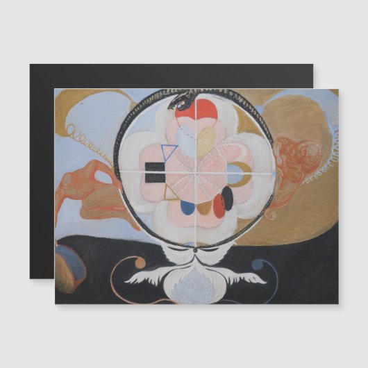 Hilma Af Klint, The Evolution No.13,抽象芸術・アート マグネット招待状 (正面/裏面)