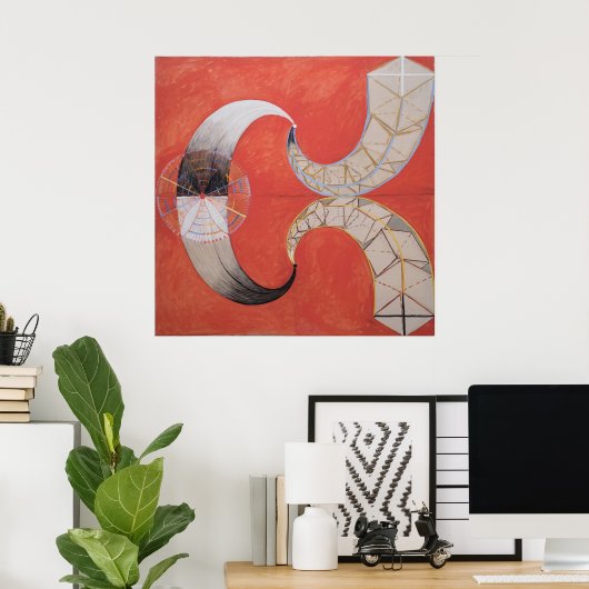 Hilma Af Klint, The Swan No.9,抽象芸術・アート ポスター (ホームオフィス)