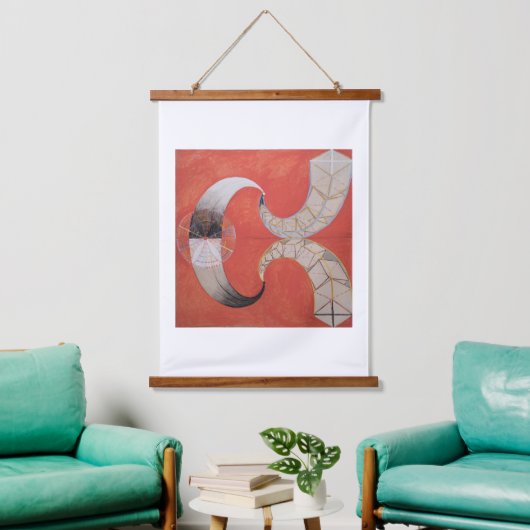 Hilma Af Klint, The Swan No.9,抽象芸術・アート 吊り下げ型タペストリー (リビング)