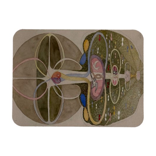 Hilma Af Klint, Tree Of Knowledge No1抽象芸術・アート マグネット (横)
