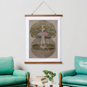 Hilma Af Klint, Tree Of Knowledge No1抽象芸術・アート 吊り下げ型タペストリー