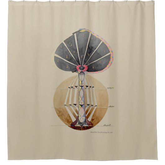 Hilma af Klint - Tree of Knowledge, No. 3 シャワーカーテン (正面)