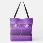 Hiloのハワイのやしストライプのなビーチのバッグ トートバッグ (裏面)