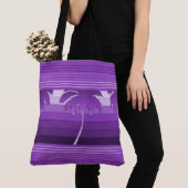 Hiloのハワイのやしストライプのなビーチのバッグ トートバッグ (クローズアップ)