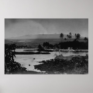 Hilo、ハワイ-都市写真の眺め ポスター