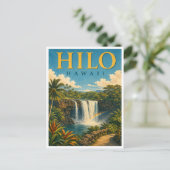 Hilo Hawaii Rainbow Falls GeoSaga ポストカード (スタンド正面)