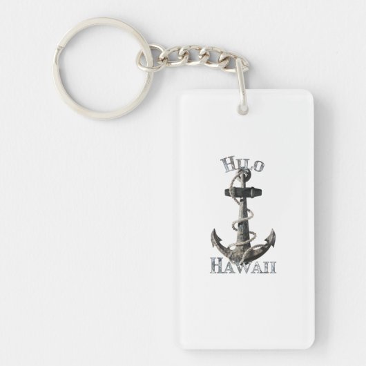 Hilo Hawaii Vacation Nautical Anchor Sailing キーホルダー (正面)