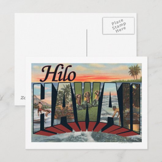 Hilo, HawaiiLarge Letter ScenesHilo, HI ポストカード (正面/裏面)