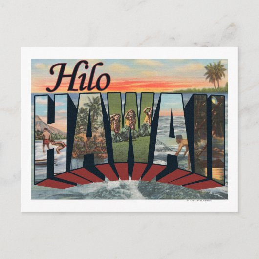 Hilo, HawaiiLarge Letter ScenesHilo, HI ポストカード (正面)