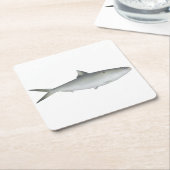 Hilsa Shad スクエアペーパーコースター (アングル)