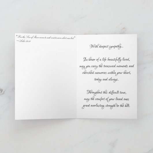 「HILT」哀悼カード カード (内部)