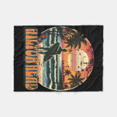 Hilton Head Beach South Carolina Surfing Surf Usa  フリースブランケット (正面(横))