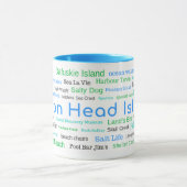 Hilton Head Islandの単語の雲のマグ マグカップ (中央)