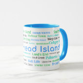 Hilton Head Islandの単語の雲のマグ マグカップ (正面右)