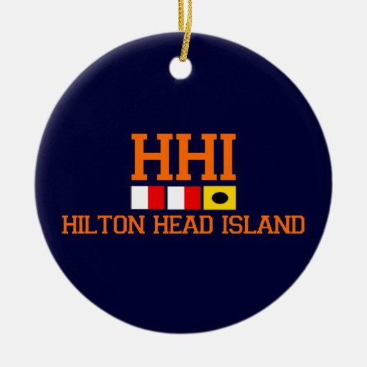Hilton Head Island。 セラミックオーナメント (正面)