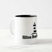Hilton Head Island。 ツートーンマグカップ (正面左)