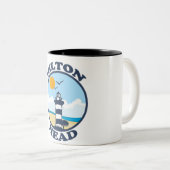 Hilton Head Island。 ツートーンマグカップ (正面右)