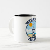 Hilton Head Island。 ツートーンマグカップ (正面左)