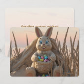 Hilton Head Island Easter Bunny Sand Sculpture シーズンカード (正面/裏面)