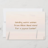 Hilton Head Island Easter Bunny Sand Sculpture シーズンカード (裏面)