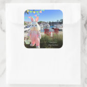 Hilton Head Island Harbour Townからのハッピーイースター スクエアシール (バッグ)