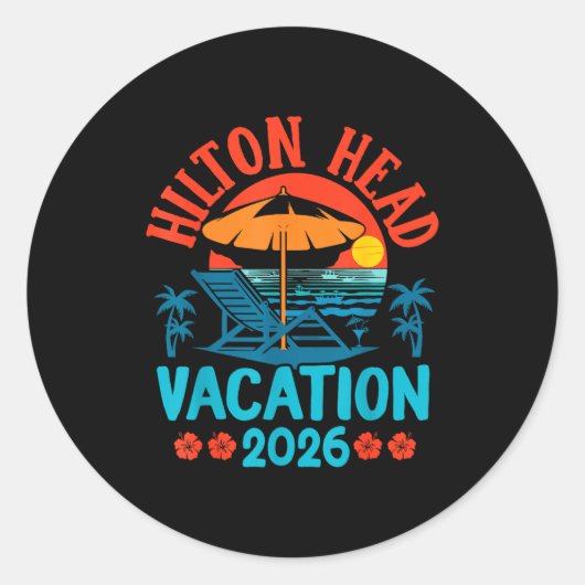 Hilton Head South Carolina 2026 Family Vacation Be ラウンドシール (正面)