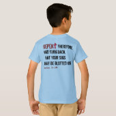 HIM （若者）: REPENT +使徒3:19 Tシャツ (裏面フル)
