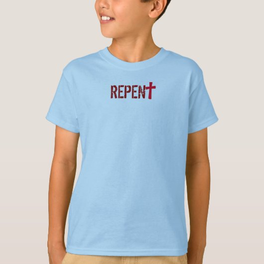 HIM （若者）: REPENT +使徒3:19 Tシャツ (正面)