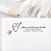 Him + Her Addressカスタマイズ可能ラベル ラベル (インサイチュ)