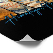 Himalaya Nepal Traveling Trip Brushstroke Souvenir ポスター (角)