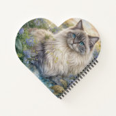 Himalayan Cat in Garden  ノートブック (裏面)