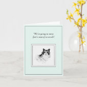 Himalayan Cat Sympathy Folded Greeting Card カード (黄色い花)