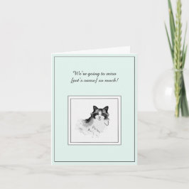 Himalayan Cat Sympathy Folded Greeting Card カード