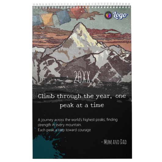 Himalayan Peaks Motivation Calendar 2026 Gift カレンダー (カバー)