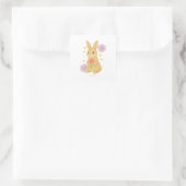 HIMEKARI Floral Bunny Sticker –Clear スクエアシール (バッグ)