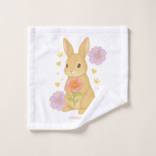 HIMEKARI Floral Bunny Wash Towel –Clear ウォッシュタオル