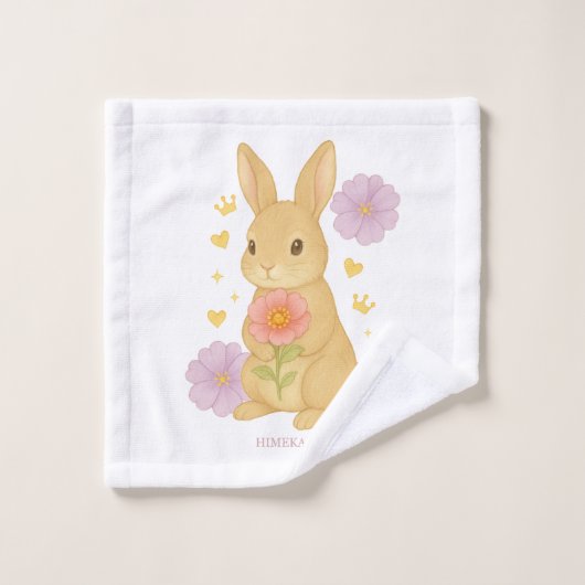 HIMEKARI Floral Bunny Wash Towel –Clear ウォッシュタオル (ウォッシュタオル)
