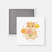 HIMEKARI Floral Hamster Magnet –Clear マグネット (正面/裏面)