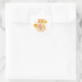 HIMEKARI Floral Hamster Sticker – Clear スクエアシール (バッグ)
