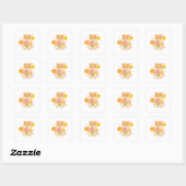 HIMEKARI Floral Hamster Sticker – Clear スクエアシール (シート)
