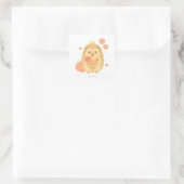 HIMEKARI Floral Hedgehog Sticker –Clear スクエアシール (バッグ)