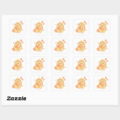 HIMEKARI Floral Hedgehog Sticker –Clear スクエアシール (シート)