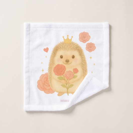 HIMEKARI Floral Hedgehog Wash Towel –Clear ウォッシュタオル (ウォッシュタオル)